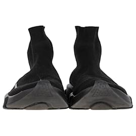 Balenciaga-Balenciaga Speed Trainer Sneakers in Black Polyester-Black