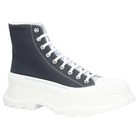 Alexander McQueen Tread Slick Boots 'Navy Grey Blue' Blue