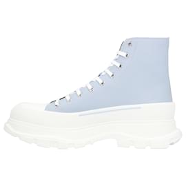 Alexander Mcqueen-Alexander McQueen Tread Slick Boots 'Navy Grey Blue'-Blue