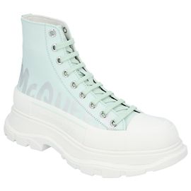 Alexander McQueen Tread Slick Boots 'Light Green Graffiti' Green