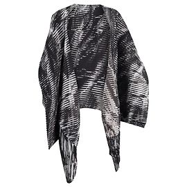 Cardigan plissé imprimé Issey Miyake en polyester noir Noir