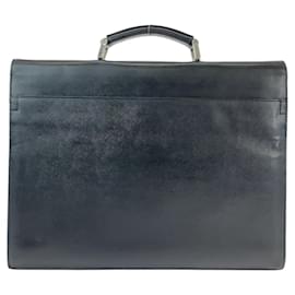 Prada-Prada Leather Business Briefcase-Black