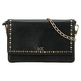 Michael Kors Studded Leather Chain Shoulder Bag Black