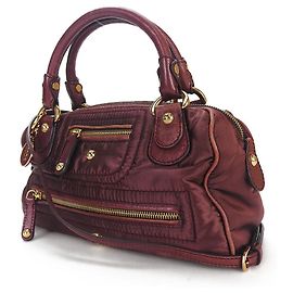 Tod's Nylon Leather 2way Handbag Red