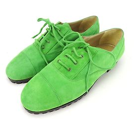 Chaussures Oxford en daim Gianni Versace Vert