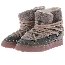 INUIKII Botas de tornozelo T.EU 38 Couro Caqui