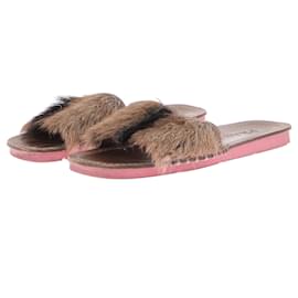 Prada-Prada sandals T.EU 38 Fur-Brown