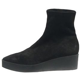 Robert Clergerie Botas de tornozelo de camurça preta - tamanho EU 37 Preto
