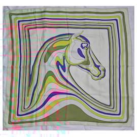 Hermès-Hermès square Pegasus landscape-Multiple colors