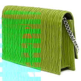 Alexander Mcqueen-Alexander McQueen Green Small Pleated Calfskin Skull Crossbody-Green