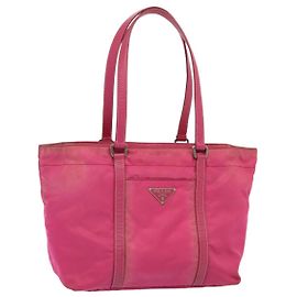 PRADA Bolso de mano de nylon rosa Auth bs18106 Rosa