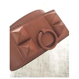 Hermès-Hermes Barenia Colliers de Chien belt 75cm-Brown