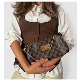Louis Vuitton-Bolsa de mão Eva em lona Damier Ebene-Multicor