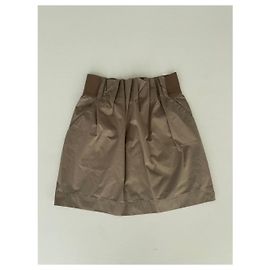 Jupe mini plissée MM6 Margiela Marron