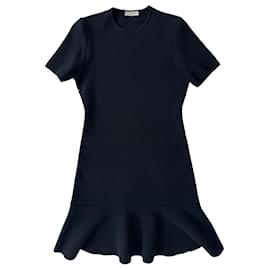 Balenciaga-Balenciaga Silk Blend Ruffle Dress-Black