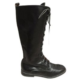 Vic Matié Black Leather Boots Black