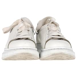 Alexander Mcqueen-Alexander McQueen Oversized Sneakers in White Leather and Suede	-White,Cream