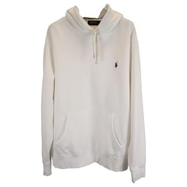 Polo Ralph Lauren-Polo Ralph Lauren Logo Hoodie In White Cotton-White