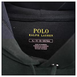Polo Ralph Lauren-Polo Ralph Lauren Central Player Logo Hoodie In Navy Blue Cotton-Blue,Navy blue