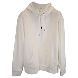 Polo Ralph Lauren-Polo Ralph Lauren Central Player Logo Hoodie In White Cotton-White