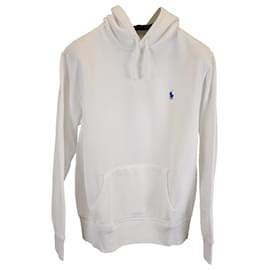 Polo Ralph Lauren-Polo Ralph Lauren Logo Hoodie In White Cotton-White