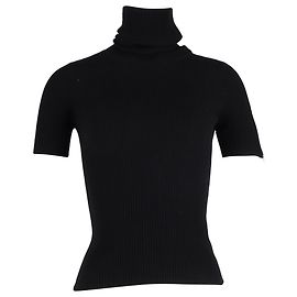 Camiseta de gola alta Alexander Wang em algodão preto Preto