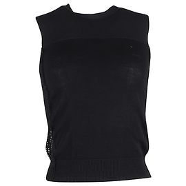 Top de malla Lanvin en algodón negro Negro