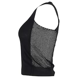 Lanvin-Lanvin Mesh Top in Black Cotton-Black