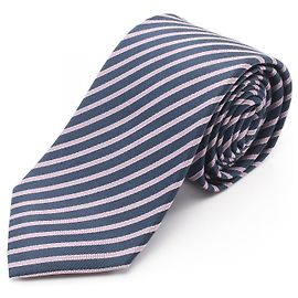 Enrico Coveri Silk Necktie Navy/Pink Other