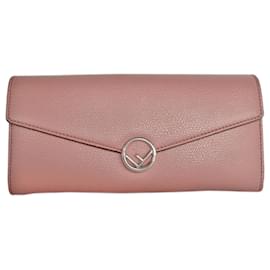 Fendi-Fendi Long Wallet in Pink Beige-Beige