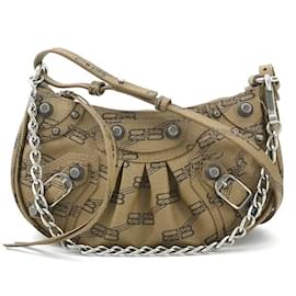 Balenciaga-Balenciaga Le Cagoule Brown Shoulder Bag-Brown
