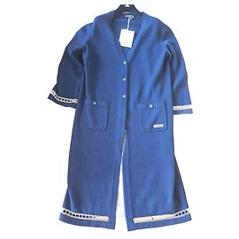 Chanel Mantel Blau Kaschmir Blau