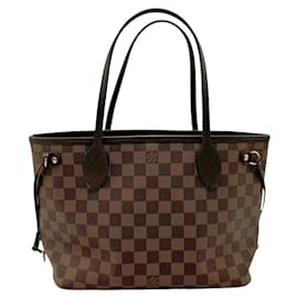 Louis Vuitton-Bolsa Louis Vuitton Damier Neverfull PM-Marrom