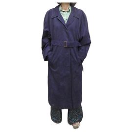 Abrigo impermeable Burberry de gabardina de algodón morado Morado oscuro