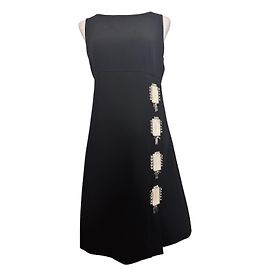 Prada Kleid mit Cabochons und Strass Schwarz