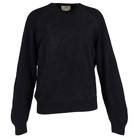 Schwarzer Wollpullover mit geprägtem Druck von Hermès Schwarz