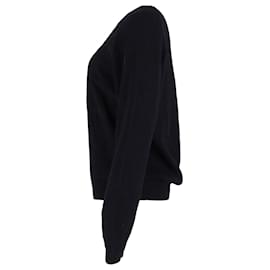 Hermès- Hermès Embossed Print Knitted Sweater in Black Wool-Black