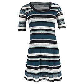 Abito corto a maniche corte in pizzo mini M Missoni in viscosa multicolore Multicolore