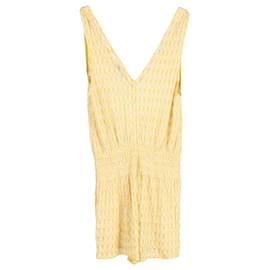 Missoni-Missoni Mare Crochet Jumpsuit in Yellow Viscose-Yellow