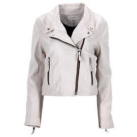 Jil Sander Chaqueta Biker Isabel Marant Étoile en cuero de cordero blanco Blanco