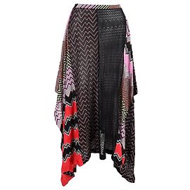 Falda midi de ganchillo de Missoni en seda multicolor Multicolor