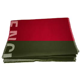 Balenciaga-Balenciaga Wool Scarf 575868320B06577-Red