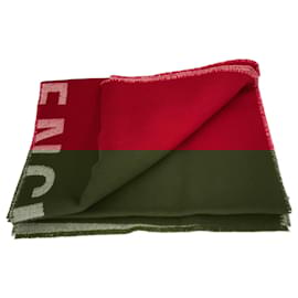Balenciaga-Balenciaga Wool Scarf 575868320B06577-Red