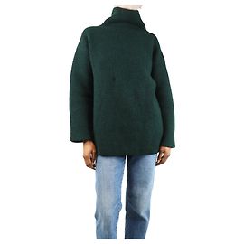 Jacquemus Grüner gerippter Rollkragenpullover - Größe UK 6 Grün