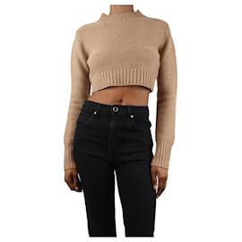 Max Mara Beige Kaschmir-Cropped-Pullover - Größe S Beige