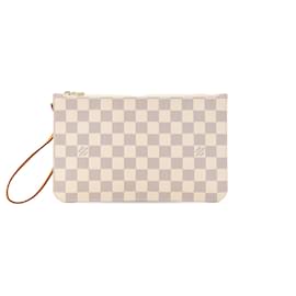 Louis Vuitton-Pochette Neverfull Damier Azur Branco da Louis Vuitton-Branco