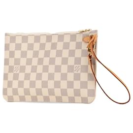 Louis Vuitton-Pochette Neverfull Damier Azur Branco da Louis Vuitton-Branco