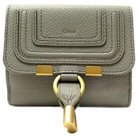Chloé NUEVE CARTERA CHLOE MARCIE DE CUERO GRAIN CASHMERE GREY + CAJA Gris