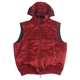 Chaleco acolchado con capucha Emporio Armani Rojo Roja