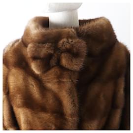 Fendi-Manteau en fourrure de vison Fendi marron 38 FNE774-Marron